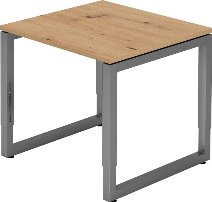 Hammerbacher Ergonomic Plus R-Serie RS08/R/G Schreibtisch 80x80cm Asteiche/graphit