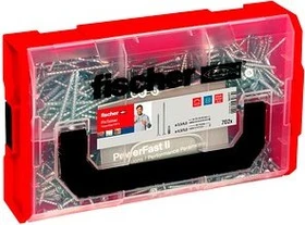 fischer FixTainer FixTainer PowerFast II PZ Schrauben-Sortiment inkl. L-Boxx, 700 Stück
