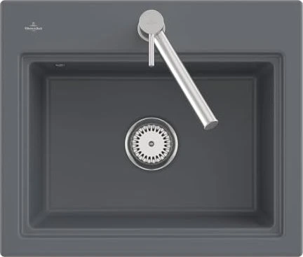 Villeroy & Boch Subway Style 60 S Einbau Becken mittig graphite