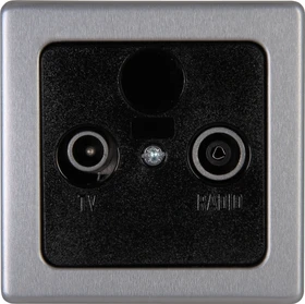 Kopp Vision Antennensteckdose 2-fach stahl