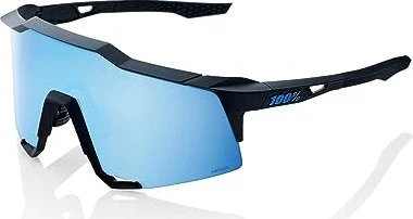 100% Speedcraft HiPER matte black/blue multilayer mirror lens