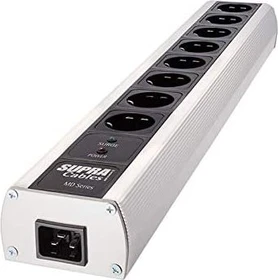Supra Cables LoRad MD08-16-EU/SP MK3 mit Überspannungsschutz und Netzfilter, 8-fach, silber/schwarz