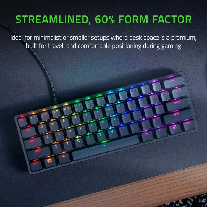 Razer Huntsman Mini, Razer Linear Optical PURPLE, Black, Razer Clicky Optical PURPLE, USB, IT