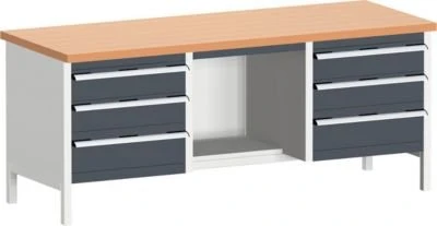 Bott Cubio Werkbank 200x84x75cm schwarz