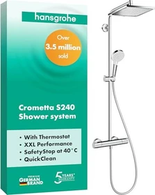 Hansgrohe Crometta E Showerpipe 240 1jet Thermostat Duschsystem chrom