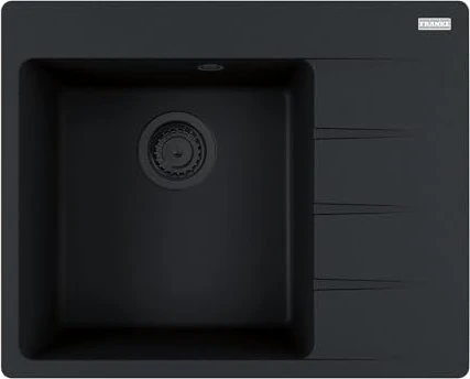 Franke Centro CNG 611-62 Einbau Becken links mit Ablauffernbedienung black matt