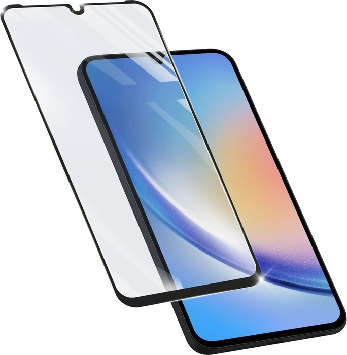 Cellularline Impact Glass Capsule für Samsung Galaxy A24 schwarz