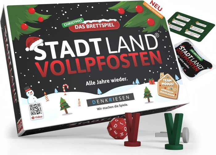 Stadt Land Vollpfosten - Das Brettspiel - Christmas Edition
