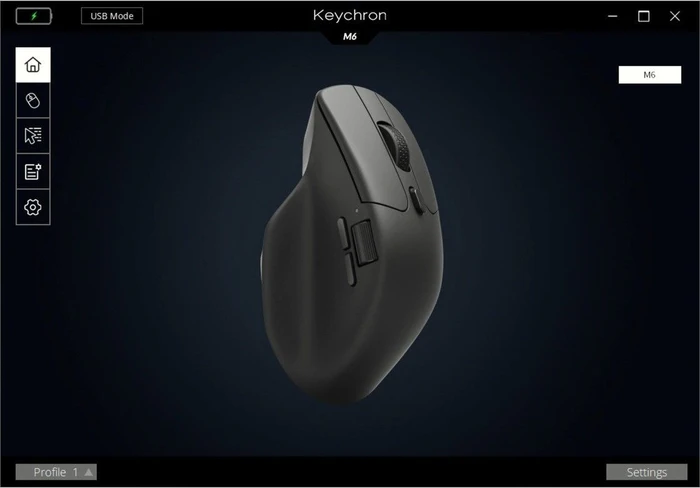 Keychron M6 Wireless Mouse schwarz, 1K PixArt 3395, USB/Bluetooth