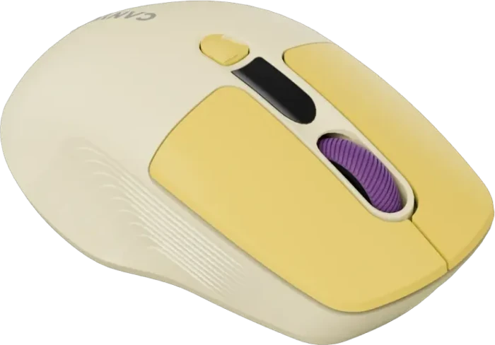 Canyon MW-26 Wireless Mouse gelb, USB/Bluetooth