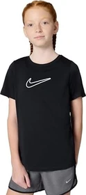 Nike One Fitted Dri-FIT Funktionsshirt kurzarm schwarz/weiß (Junior)