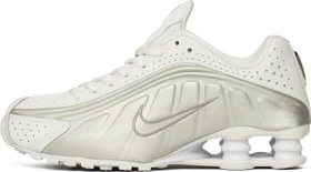 Nike Shox R4 white/metallic silver/max orange (Damen)