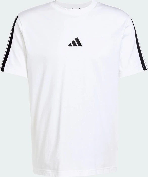 adidas Essentials 3-Streifen Single Jersey T-Shirt kurzarm weiß/schwarz (Herren)