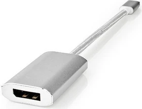 Nedis Adapterkabel USB-C 3.0 [Stecker] zu DisplayPort 1.2 [Buchse]/USB-C 3.0 [Buchse], 0.2m (CCTB64480AL02)