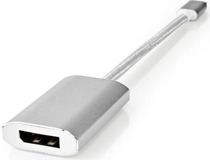 Nedis Adapterkabel USB-C 3.0 [Stecker] zu DisplayPort 1.2 [Buchse]/USB-C 3.0 [Buchse], 0.2m