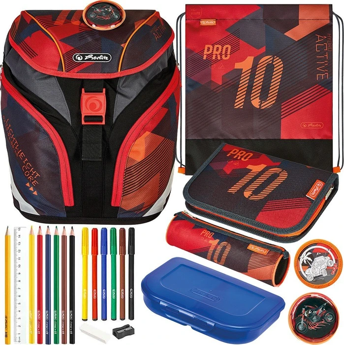 Herlitz SoftLight Plus Sports Schultaschen-Set, 6-tlg.