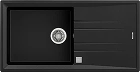 Teka Stone 60 L-TG 1B 1D Auto Einbau Becken reversibel schwarz