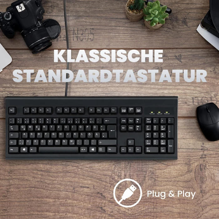 Perixx Periboard-106B, schwarz, USB, DE