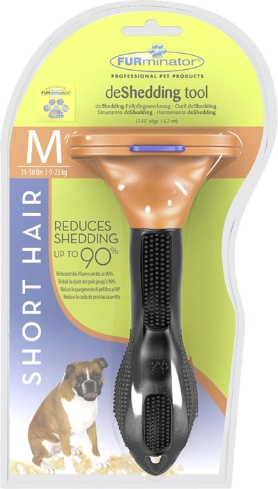FURminator deShedding Tool für mittelgroße Hunde mit kurzem Fell, Version 1