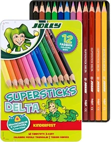 Jolly Supersticks Delta Buntstift sortiert, 12er-Set