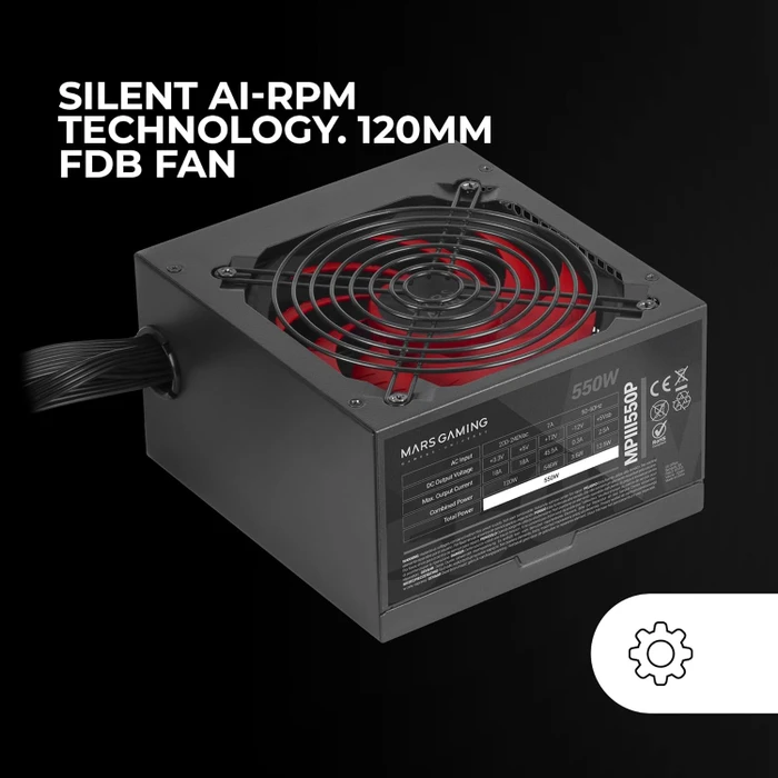 Mars Gaming MPIII550P 550W, ATX 2.4