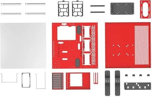 Thermaltake Core P3 Tempered Glass Red Edition, weiß, Glasfenster