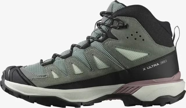 Salomon X Ultra 360 Leather Mid GTX green milieu/sedona sage/nirvana (Damen)