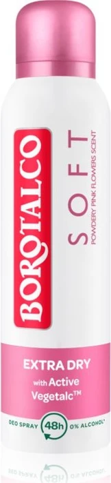 Borotalco Soft Talc & Pink Flower Deodorant Spray, 150ml