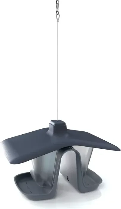 Prosperplast Birdyfeed Double Vogelhäuschen Futterhaus, grau