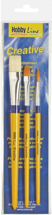 Kreul Synthetics und Borste Universalpinsel Pinselset, 3-tlg. (723034)