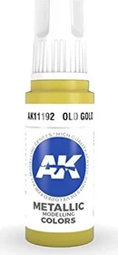 AK-Interactive 3rd Gen Acrylic Colors Metallic Modelling Colors old gold, 17ml