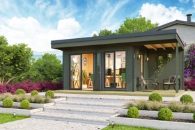 Lasita Maja Domeo 7 Gartenhaus gletschergrün