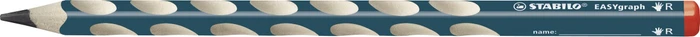 STABILO EASYgraph Bleistift 2B graphit, petrol, Rechtshänder, 12er-Pack (322/2B#12)