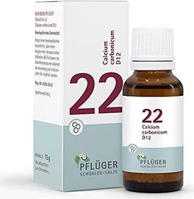 Schüßler-Salze 22 Calcium Carbonicum D12 Globuli, 15g