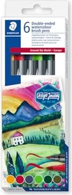 Staedtler Doppelfasermaler 3001 Around the World Europe sortiert, 6er-Set