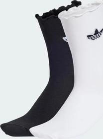 adidas Ruffle Socken weiß/schwarz, 2 Paare (Damen)
