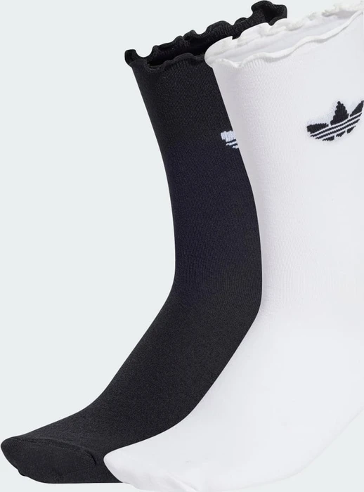 adidas Ruffle Socken weiß/schwarz, 2 Paare (Damen)