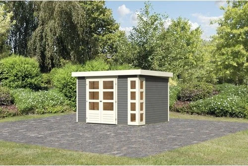Karibu Kerko 5 Gartenhaus terragrau