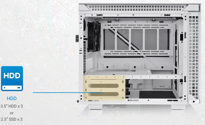 Thermaltake Divider 200 TG Snow Edition, weiß, Glasfenster