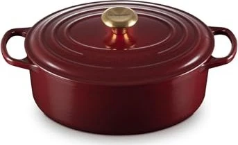 Le Creuset Signature Gusseisen Bräter oval 29cm 4.7l garnet