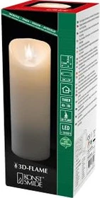 Konstsmide Echtwachskerze 20.5cm weiß LED warmweiß, 1 Stück