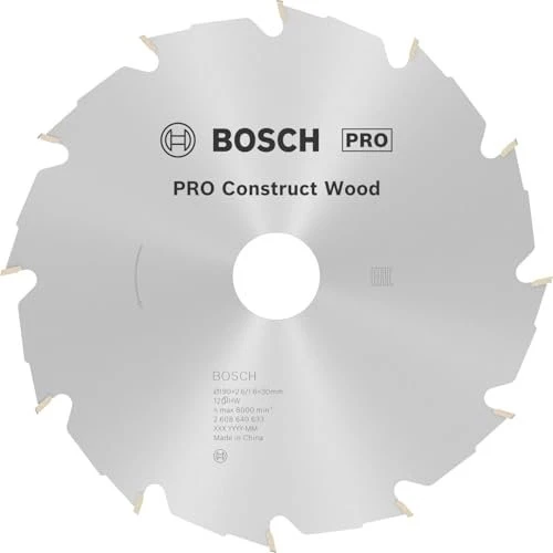 Bosch Professional PRO Construct Wood Kreissägeblatt 12Z, 190x2.6x30mm, 1 Stück