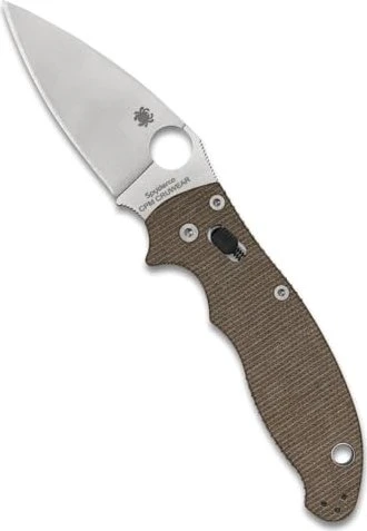 Spyderco Manix 2 Brown Canvas Micarta Taschenmesser