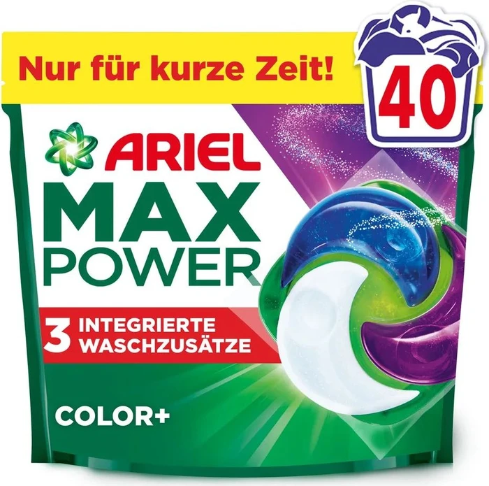 Ariel Color+ MaxPower Pods Waschmittel, 40 Stück