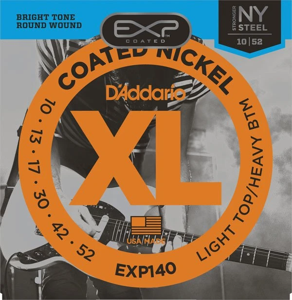 D'Addario EXP Coated Nickel Wound Light Top / Heavy Bottom
