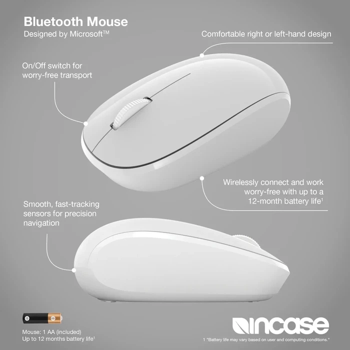 Incase Bluetooth Mouse Glacier, weiß, Bluetooth