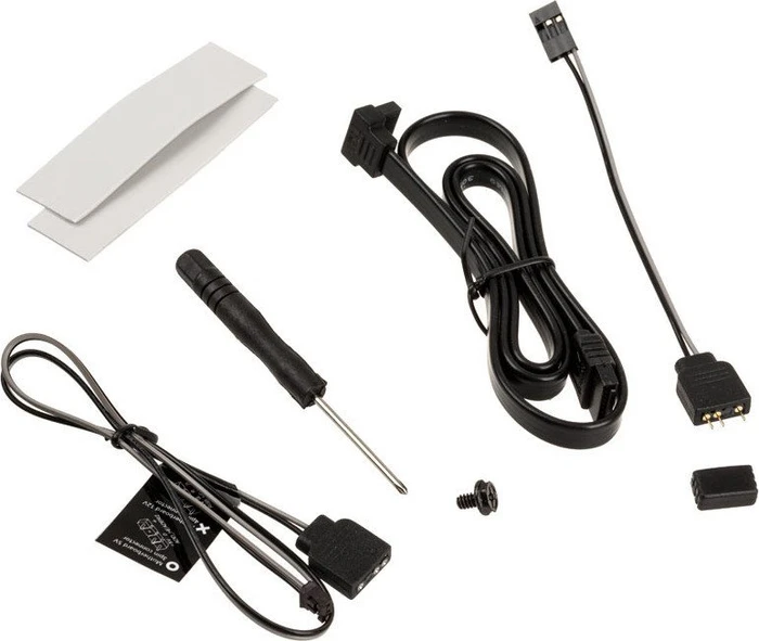 Akasa M.2 PCIe and M.2 SATA SSD adapter card with RGB LED light and heatsink
