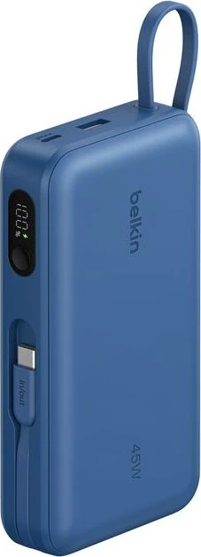 Belkin UltraCharge Powerbank mit integriertem Kabel (36 cm) 20K blau