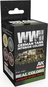 AK-Interactive 2nd Gen Real Colors WWII German Tank Interior Colors Farbset, 4-tlg.