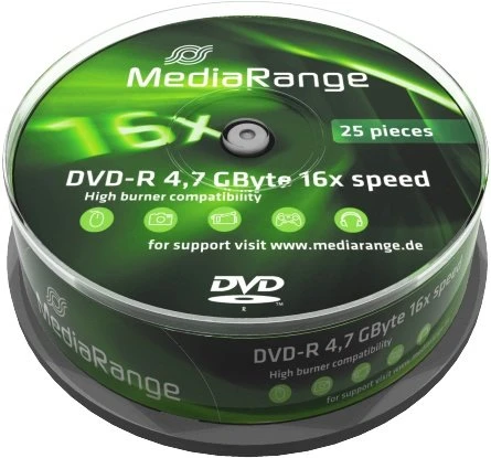 MediaRange DVD-R 4.7GB, 16x, 25er Spindel